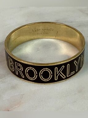 RARE Kate Spade No Sleep Till Brooklyn Turn The Tables Bangle Bracelet